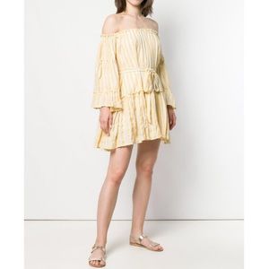 Sundress Yellow Striped Sylvia Dress Cover-Up